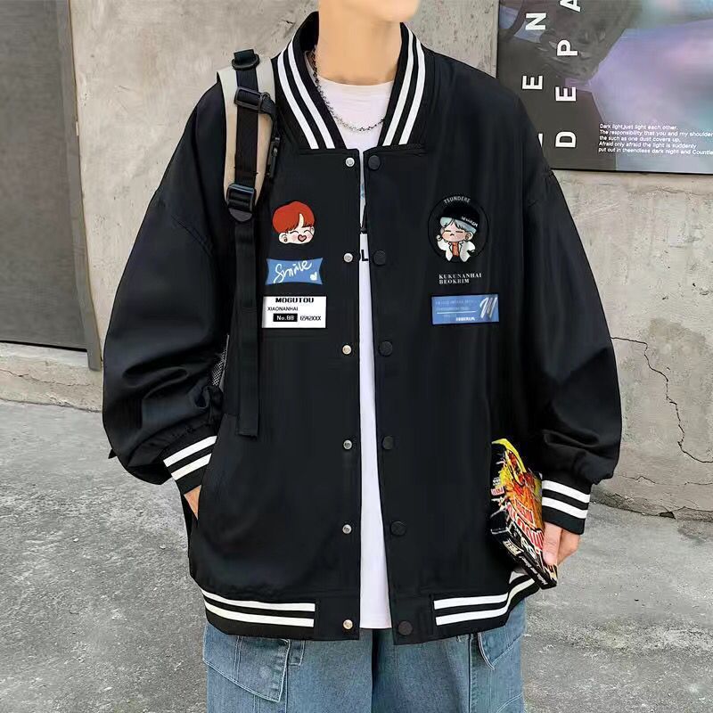 棒球服新款男外套帅气潮流百搭潮韩版宽松高档夹克学生情侣装