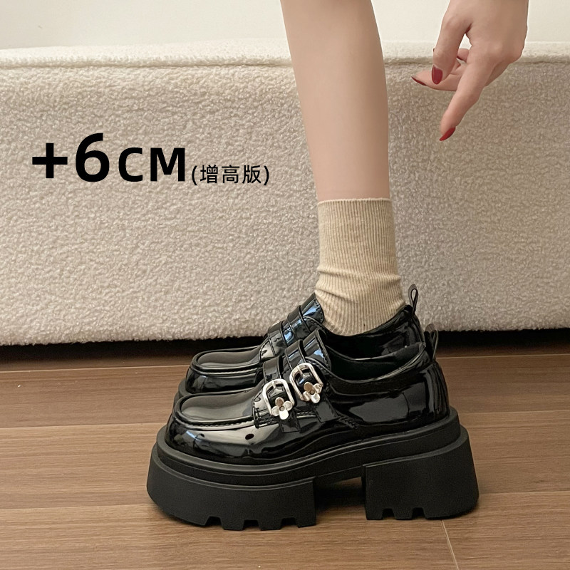 厚底增高乐福小皮鞋女2025春秋新款配裙子百搭英伦风玛丽珍鞋单鞋,女鞋,深口单鞋,淘宝优惠券,粉丝福利购,淘宝优惠卷