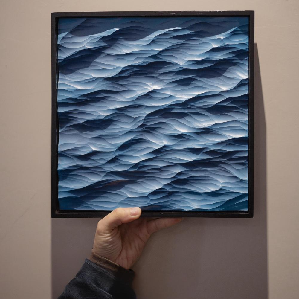 家居摆件海浪客厅家居摆件画ins风立体浮雕高级感大海墙面装饰画