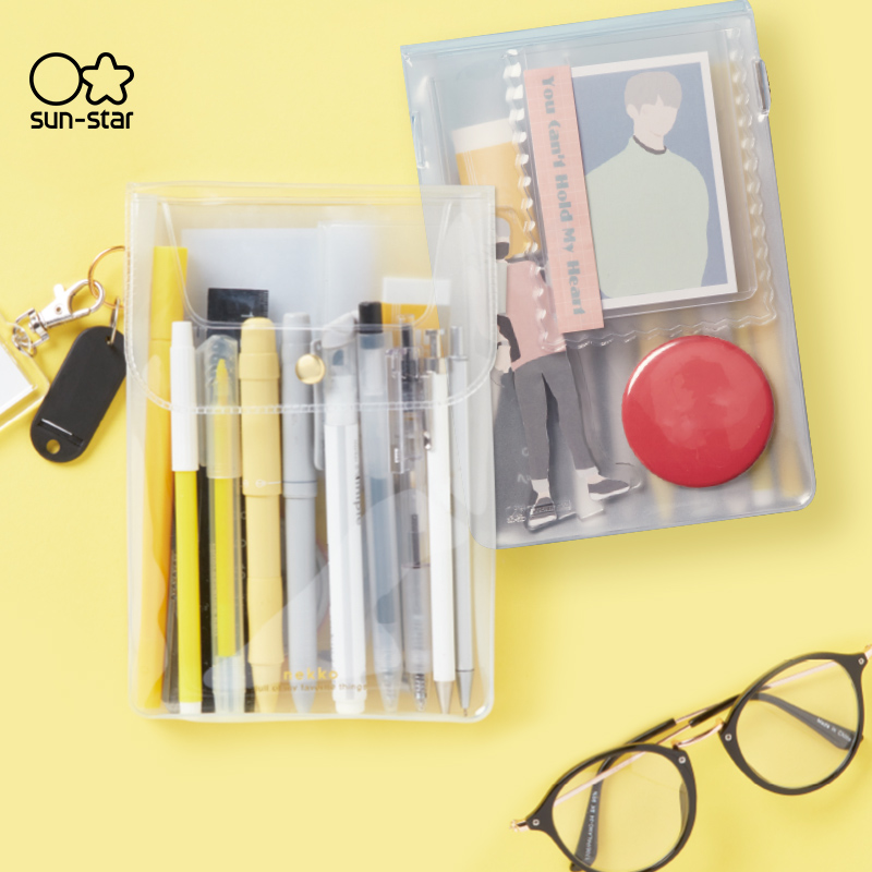 sunstar太阳星nekko双层透明笔袋