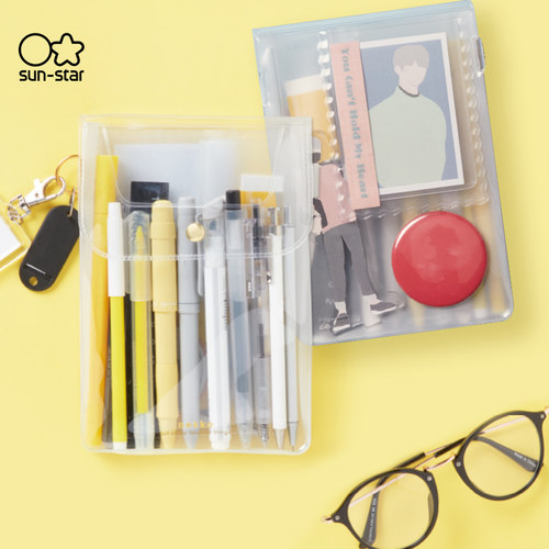 sunstar太阳星nekko双层透明笔袋