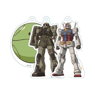 sunstar太阳星高达联名钥匙链盲盒亚克力汽车钥匙扣挂饰元祖高达扎古8种款式书包背包挂件