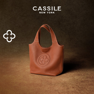 意大利进口鹿皮卡思乐MINI马甲包2025新款 复古斜挎小托特包手提包