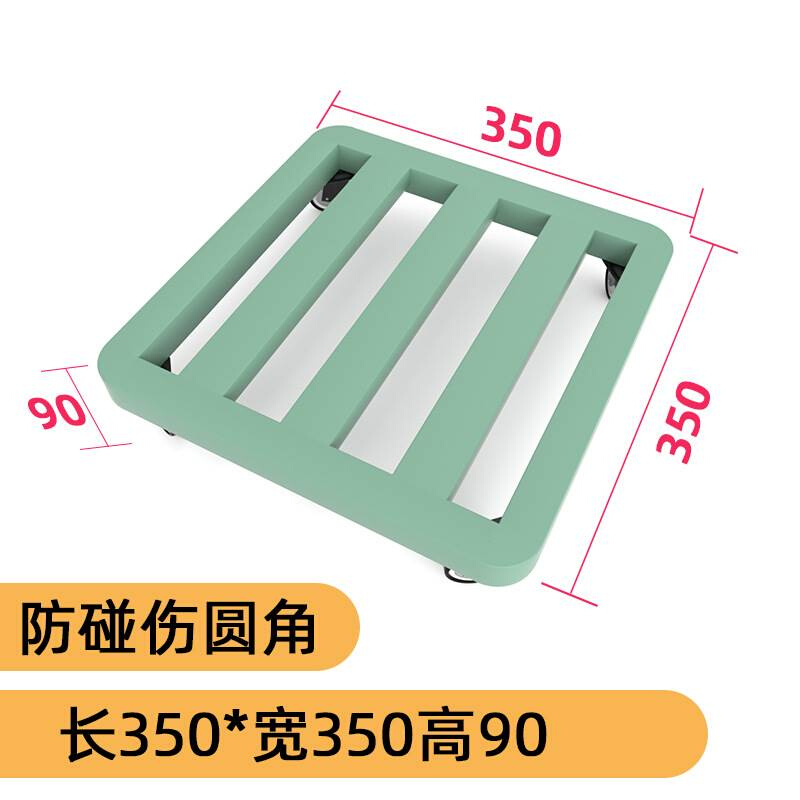 极速新品新花盆移动托盘底座金属万向轮承重托架带V滚轮轮子排水