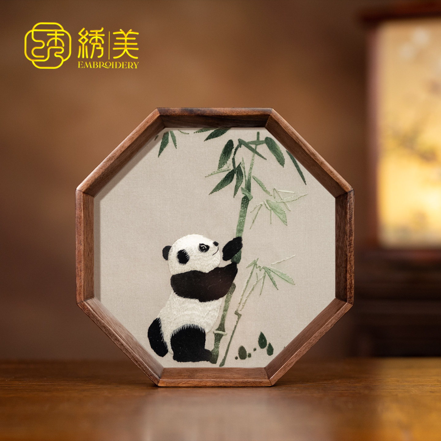 绣美苏绣摆件双面绣桌面台屏中式刺绣摆台国风工艺品苏州纪念礼物