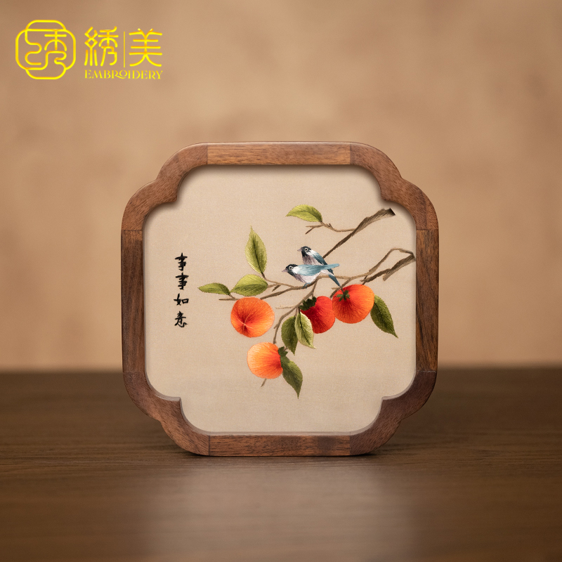 手工双面绣摆件绣美纪念礼品国风