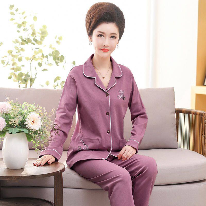 100%纯棉家居服套装中老年