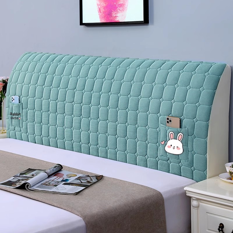 床头罩套加厚新款高档全包床头罩床头套软包木床通用床靠背罩套布