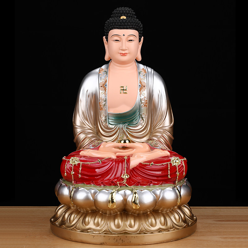 三宝佛释迦牟尼佛药师佛阿弥陀佛如来佛像家用供奉摆件树脂三世佛