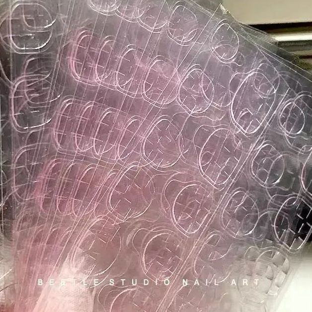 强力果冻黄粉超薄美甲贴片穿戴可拆卸防水指甲高粘度双面双面胶