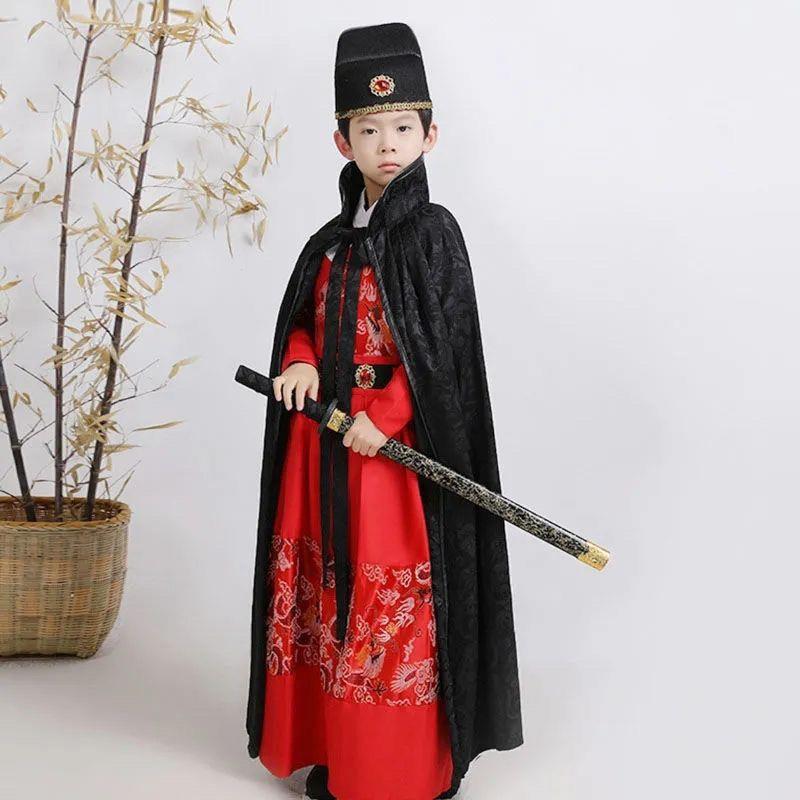 儿童飞鱼服锦衣卫古装四大名捕侍卫侠客春秋汉服男童明制唐装服装