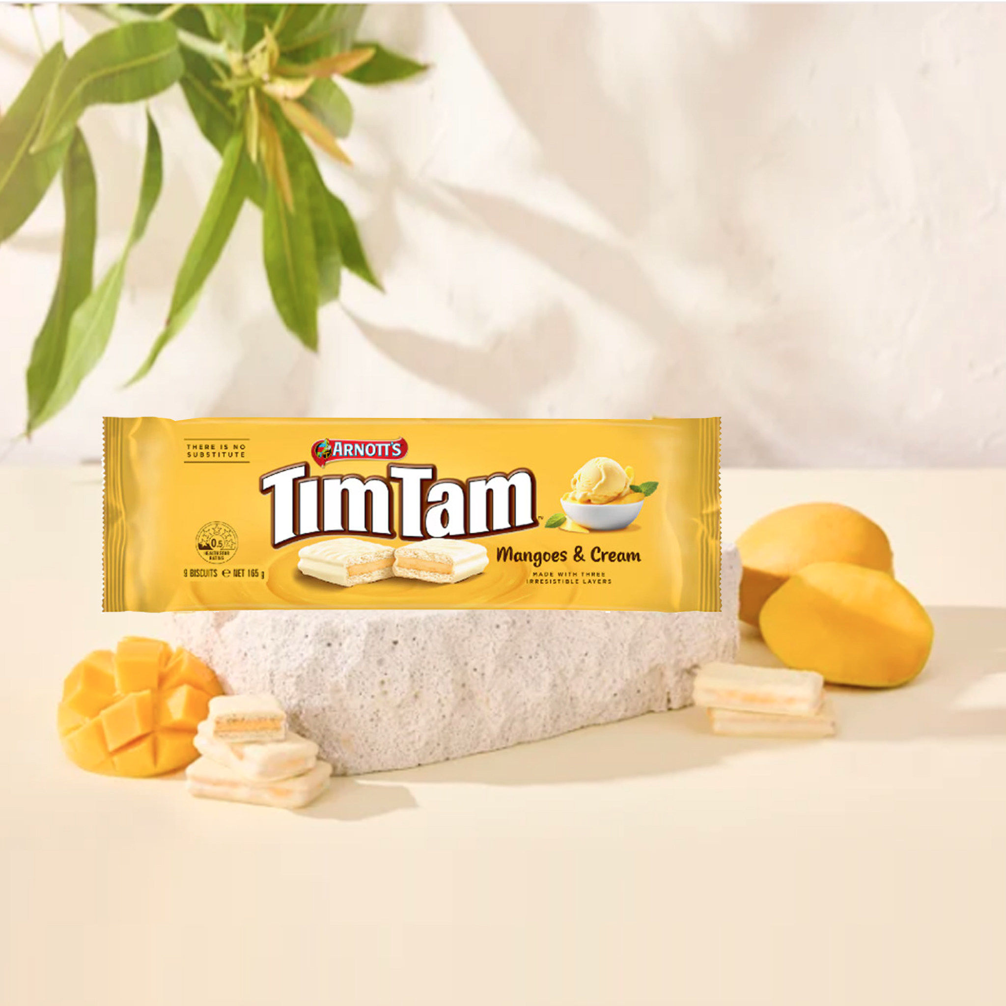 澳大利亚进口雅乐思timtam芒果慕斯巧克力夹心饼干165g袋山姆