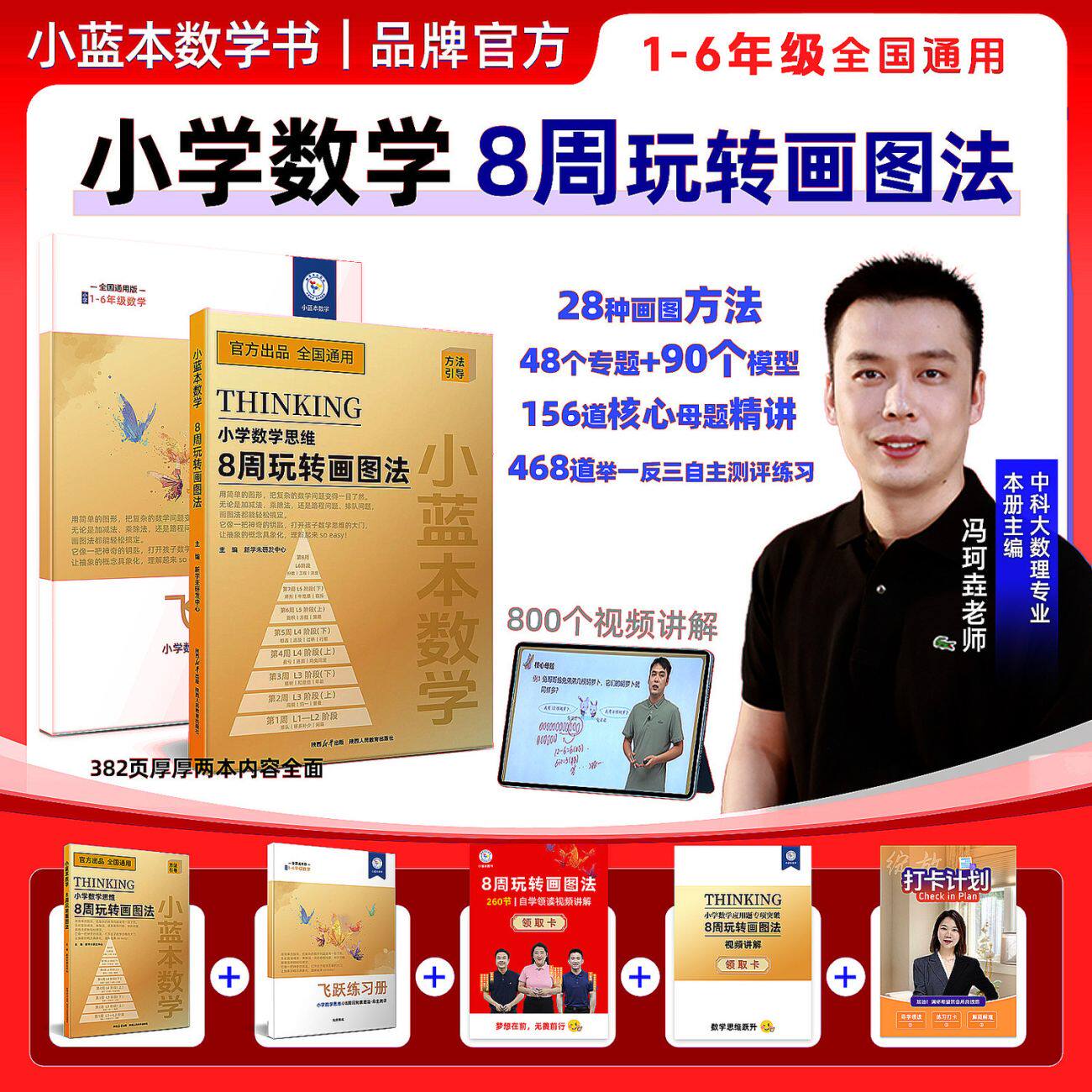 【正版】2026小蓝本小学数学数学思维8周玩转画图法二合一全国通用版小学数学1-6年级玩转数学模型数学思维训练数学应用题专项突破