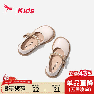 红蜻蜓女童鞋子儿童公主小皮鞋2025春秋新款女宝宝英伦风夏款单鞋