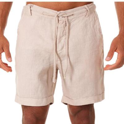 Mens Sports Running Fitness Shorts Solid Color Lace-up