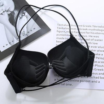 gathered bra ring underwear front backless buckle steel