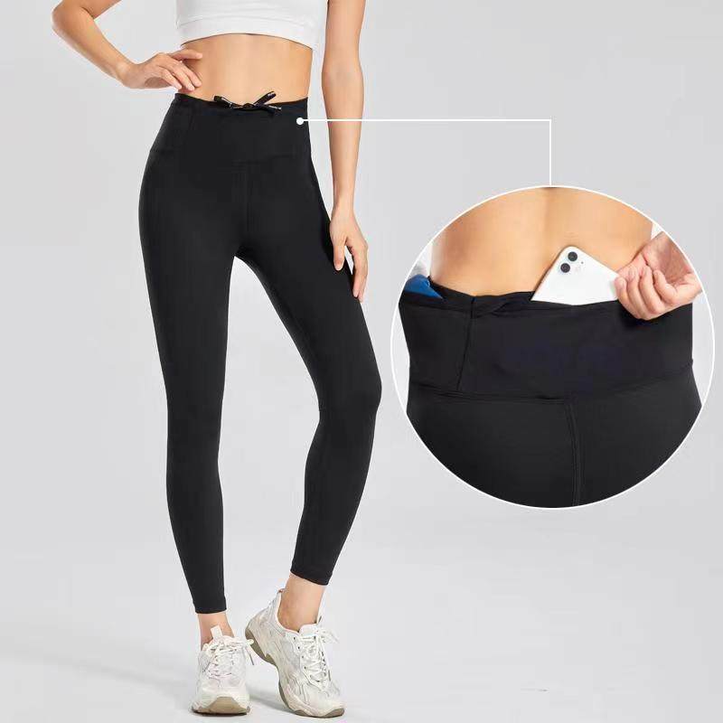 pocket phone mobile pants compression tights fitness