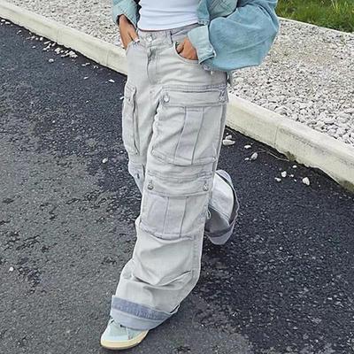 trousers wide-leg low-waist straight drapey loose