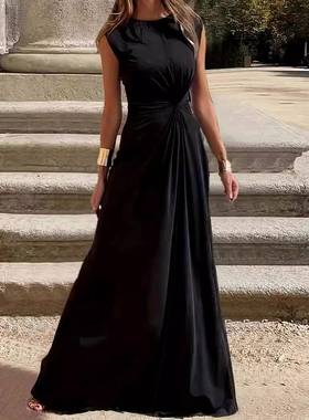 dress waist Fashionable outing round temperament casual and