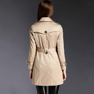 Women for Coat Trench Mid-length Double-breasted All-match