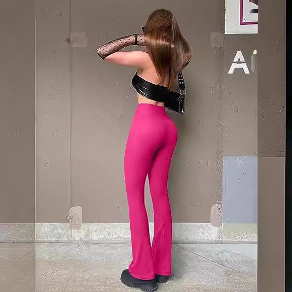 women for trousers leggings flared waist high workout pants