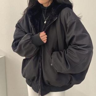 deeptown winter thicken warm parkas women oversized kawaii
