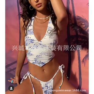 Sexy surfing swimsuit bellyband bikini swimsuit set