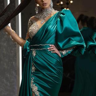 sprinkled dress fishtail host stage gold Banquet