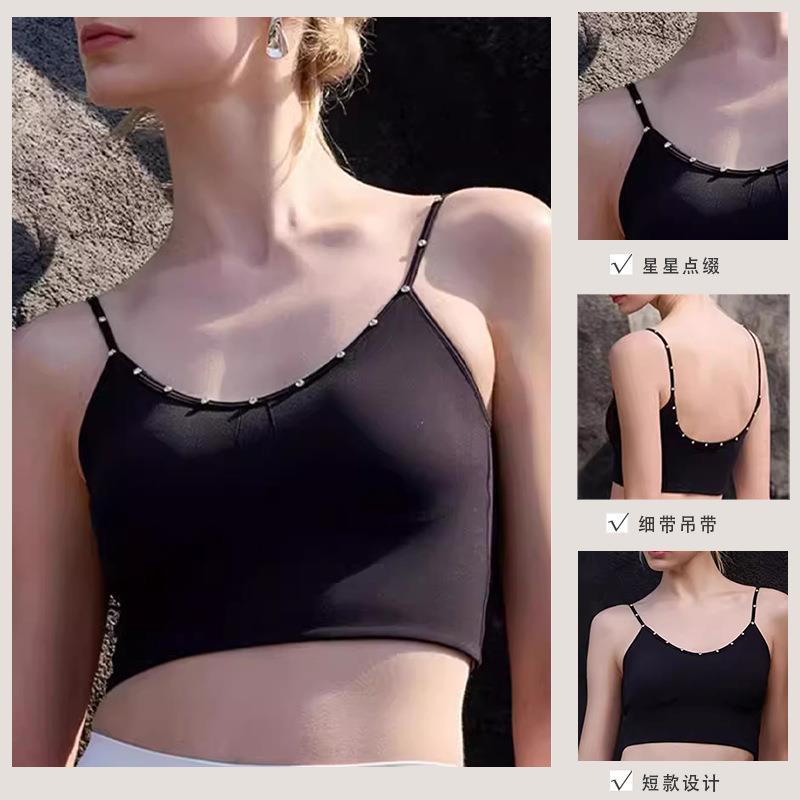 women cross back sports bras thin straps fitness gym bra