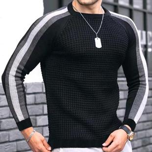 Clothing Colorblock Mens Casual Pullover Sweater