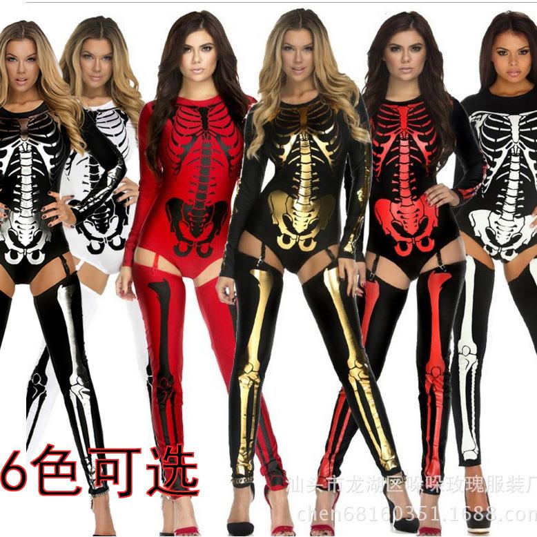 Vampire bride skeleton witch uniform Halloween costume