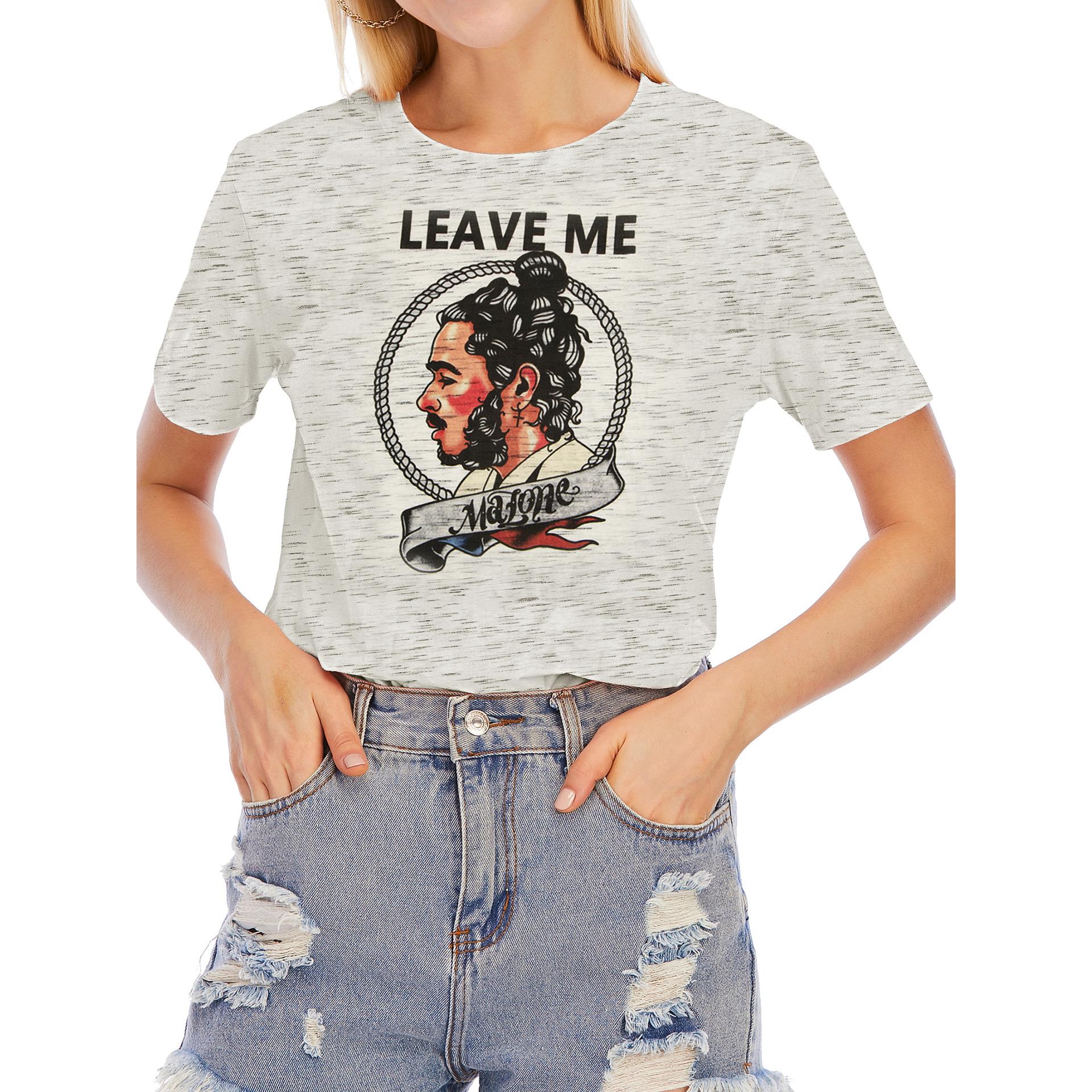 women for tops Short-sleeved women for T-shirts neck Round