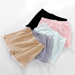 twist elastic anti high Lace seamless safety exposure pants