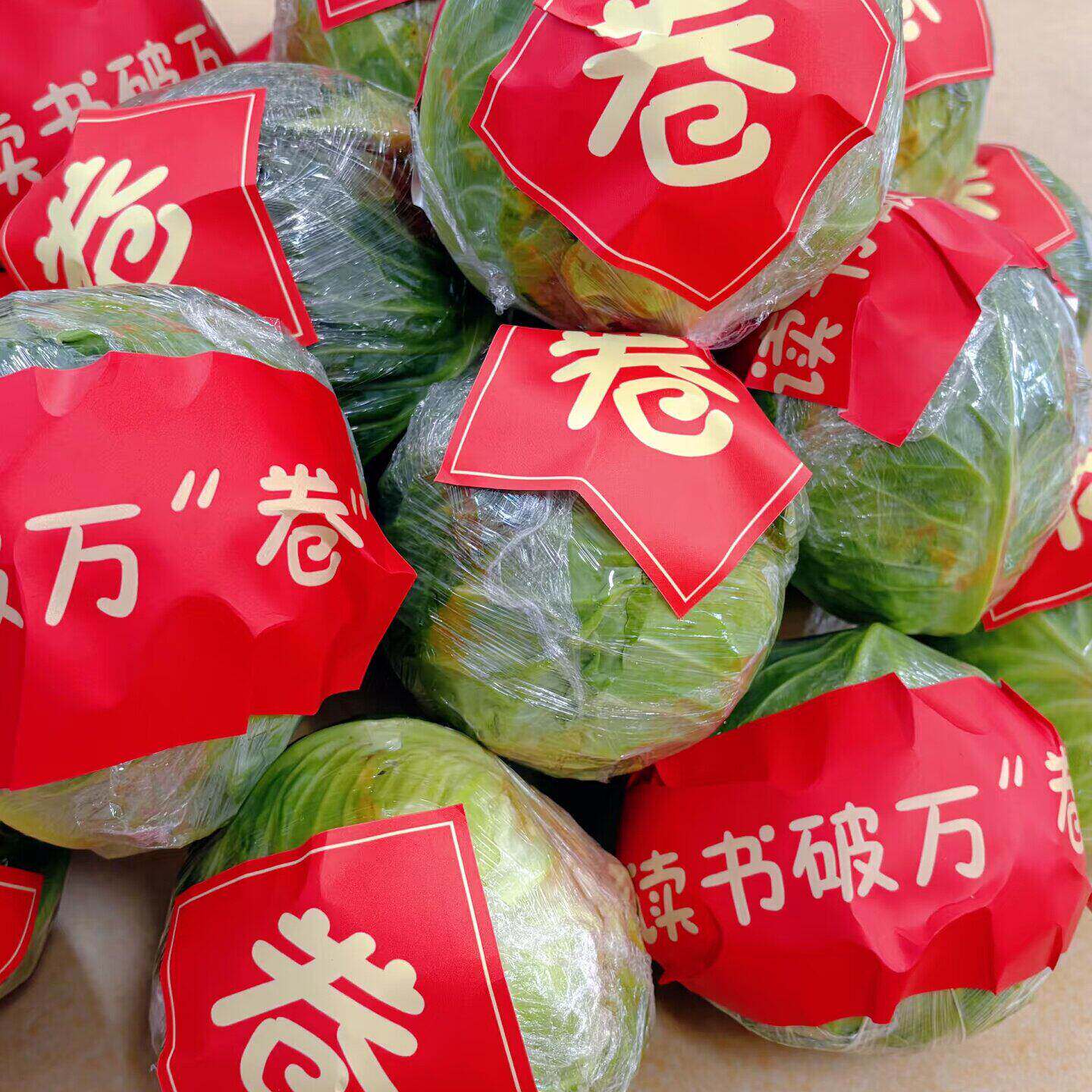 幼儿园开学仪式不干胶卷字贴学校卷心菜蔬菜大白菜创意装饰贴纸