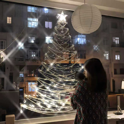 玻璃圣诞树diy材料包珍珠网纱