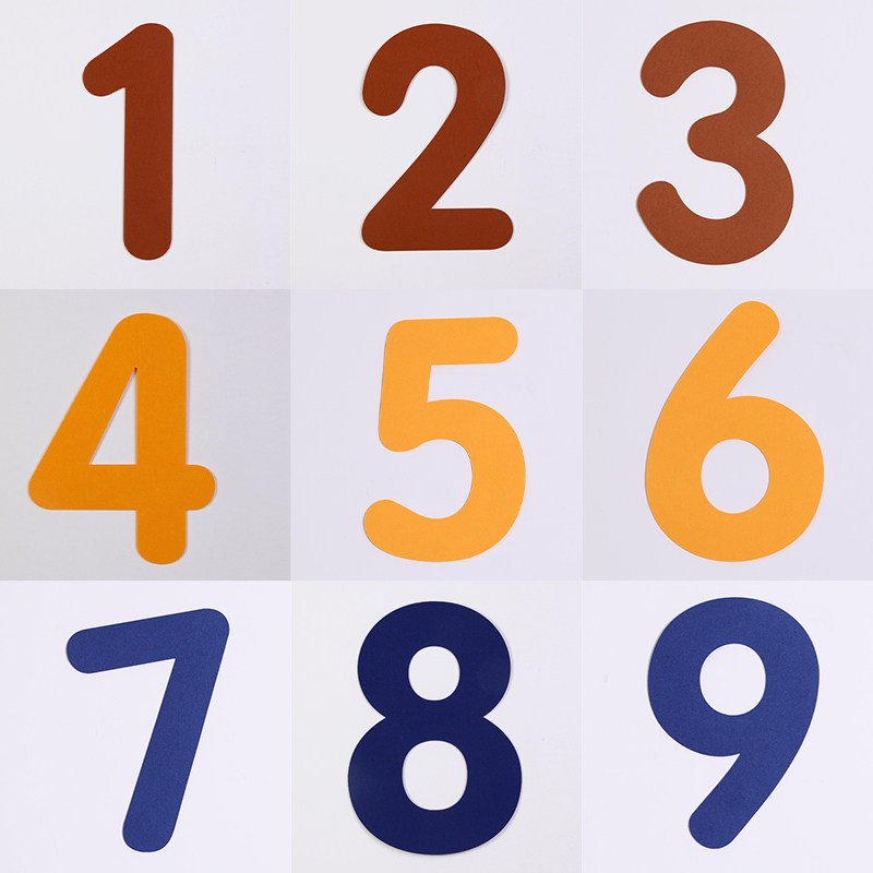 儿童2一周岁生日布置咖色无纺布毛毡数字100男女宝宝满月百天装饰