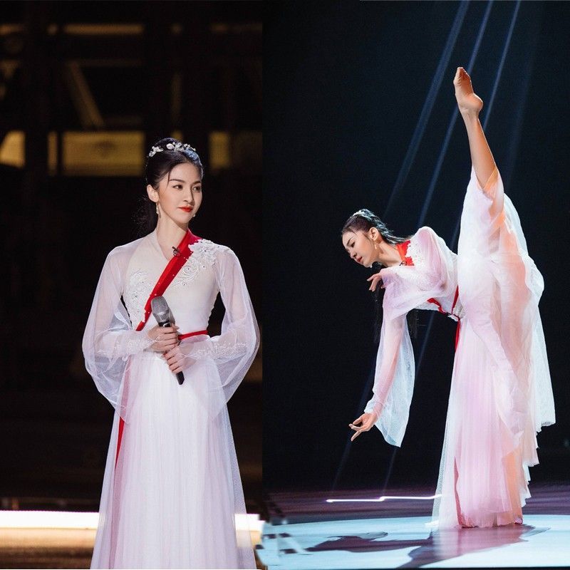 古典舞演出服女飘逸一生所爱唐诗逸同款汉服汉唐舞蹈服装艺考套装