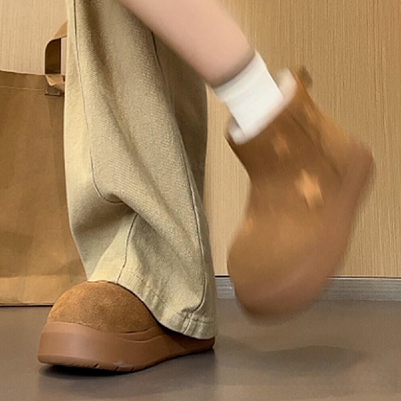 秋冬新款复古加绒加厚保暖棉鞋