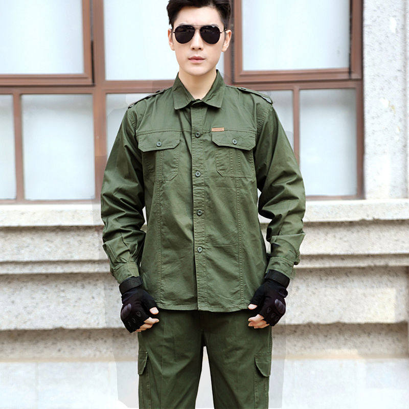 浩赢劳保工作服套装男春夏季纯棉薄款电焊工装外套耐脏耐磨纯棉军