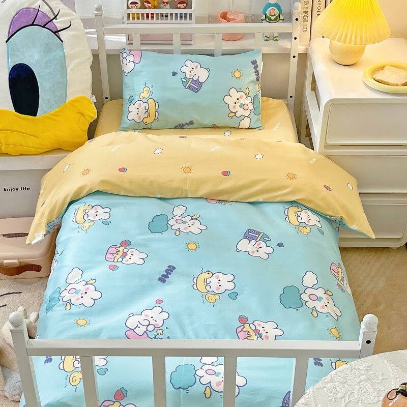 洁梦雅(jiemengya)60支贡缎纯棉儿童被套单件1米2/1米5幼儿园宝