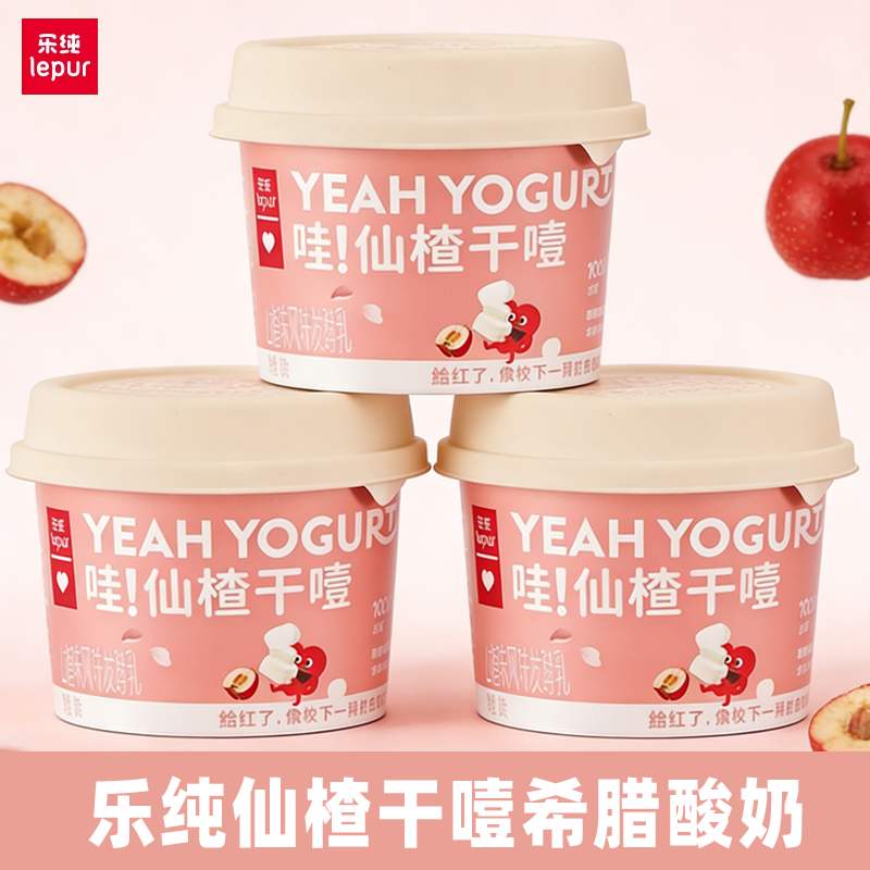 乐纯仙楂干噎希腊酸奶纯厚固体糖葫芦奶皮子酸奶干噎酸奶100g装