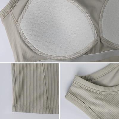 Sports vest for women with integrated fixed cup fitness