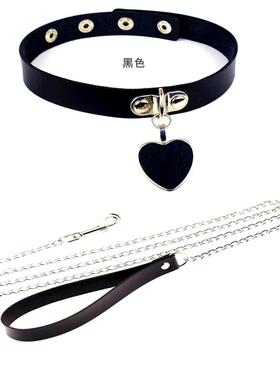 rope traction slave dog collar neck necklace flirting