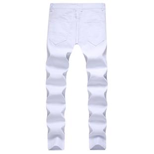 holes trend mens slim trousers street with the jeans