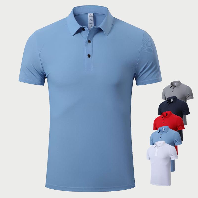 Short-sleeved sports T-shirt for men Lapel shirt