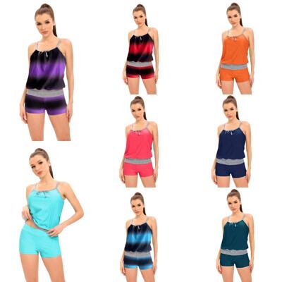 gradient slimming belly-covering waisted high Tankini