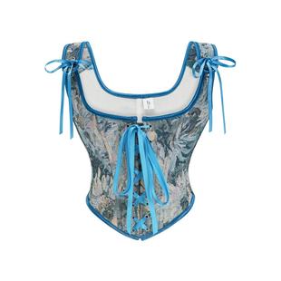 top corset female vest layered lace-up garment shaping body