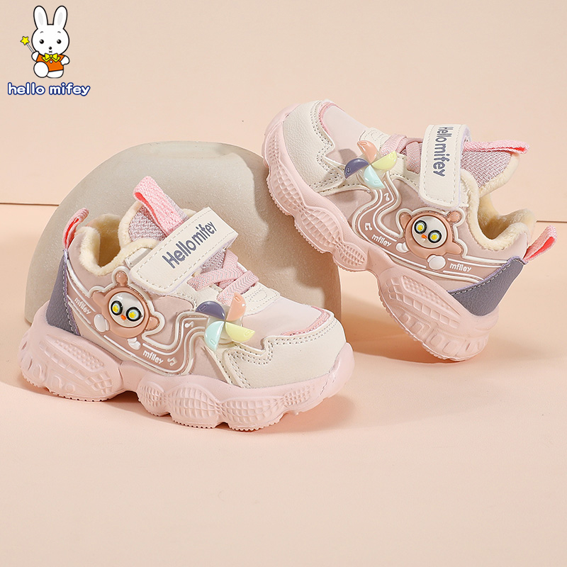 班纳米菲冬季加绒女童棉鞋2-5岁