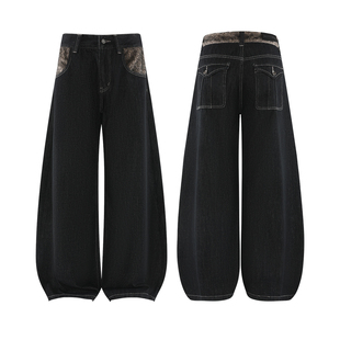 百搭休闲神裤 弯刀黑色微喇裤 男女 美式 XCOK秋冬丹宁赤耳原牛牛仔裤