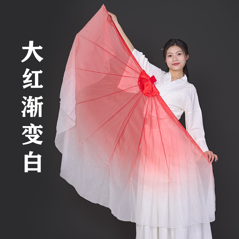 鱼骨软骨扇舞台表演万紫千红